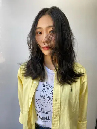 セミロング Pia ツボイ ケイタのヘアスタイル