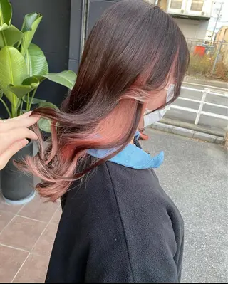 ロング ケアブリーチ 黒瀬有汰のヘアスタイル