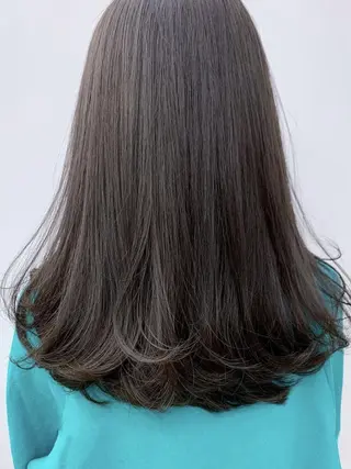 カラー パーマ ヘアアレンジ セミロング 【ヘアケア特化型】 newi天王寺のヘアスタイル