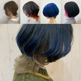 ミディアム ヘアカラー&縮毛矯正 STAR☆RIVERのヘアスタイル