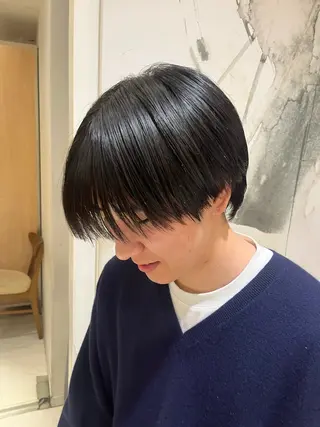 カラー パーマ メンズ ボブカット/ 榎本　璃己のヘアスタイル