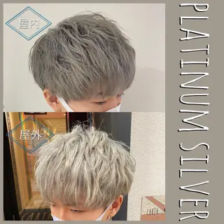 ショート カラー メンズ 橋本 琉磨のヘアスタイル
