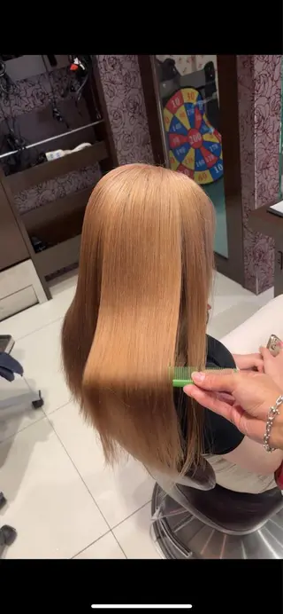 ロング カラー 縮毛/髪質改善 上野颯太のヘアスタイル