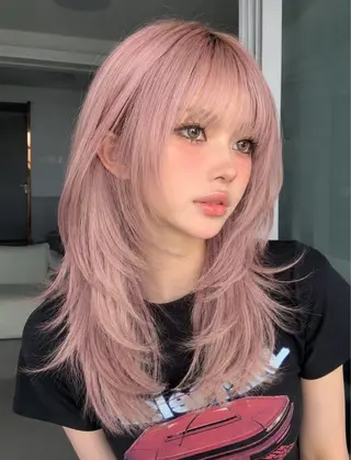 ミディアム カラー KUREHA/艶モテ カラー✨／海外系🌺のヘアスタイル