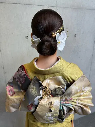 セミロング ヘアアレンジ 勝野 麻美のヘアスタイル