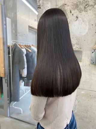 ミディアム カラー パーマ ヘアアレンジ 【ヘアケア特化型】 newi天王寺のヘアスタイル
