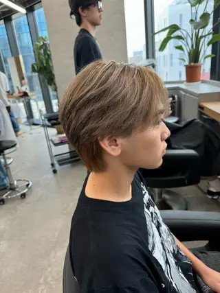 ショート カラー パーマ ヘアアレンジ メンズ スパイキー/フェザー /波巻き/かいとのヘアスタイル
