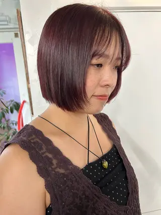 ミディアム カラー maho/垢抜け カラーパーマメイクのヘアスタイル