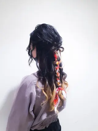 ロング ヘアアレンジ Hair&Make  Delight*のヘアスタイル