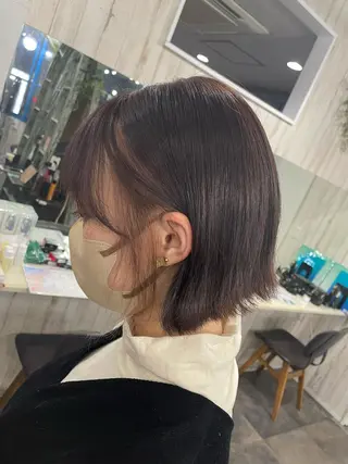 ミディアム カラー 韓国ヘア/レイヤー/ ツヤカラー/ Aiのヘアスタイル
