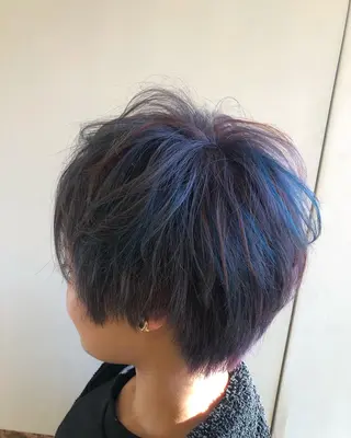 ショート カラー 🟦西荻窪メンズ特化 美容師🟦Yu-Jiのヘアスタイル
