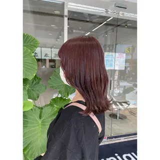 ミディアム カラー ピンクカラー🎀/ ミルクティー🍼花音のヘアスタイル