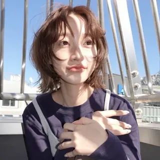 ミディアム カラー レイヤーカット ボブ 渋谷のヘアスタイル