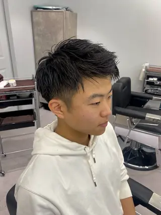 ショート ヘアアレンジ メンズ フェードモデル限定 🔥高円寺Maiのヘアスタイル