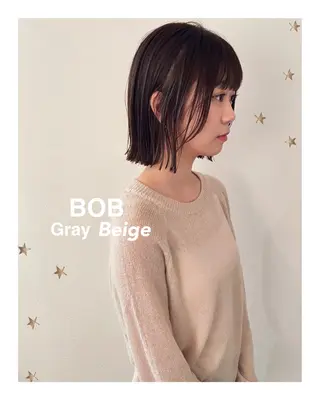 ミディアム カラー 市川 千夏のヘアスタイル