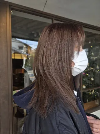 セミロング カラー 韓国好き🇰🇷 美容師MIKUのヘアスタイル
