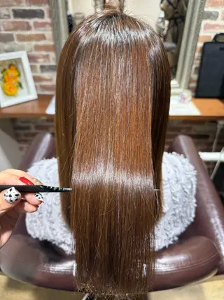 セミロング REVLISS 田中のヘアスタイル