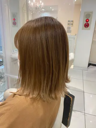 ミディアム 艶髪✨髪質改善カラー 楠本浩子のヘアスタイル