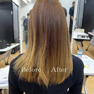 ミディアム カット無料/髪質改善 髪質根本改善/艶髪のヘアスタイル