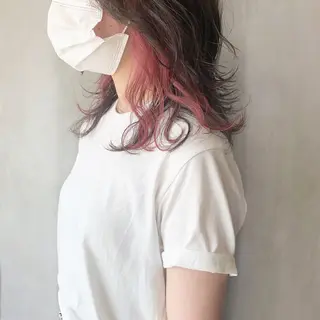 ミディアム カラー なかの たくみのヘアスタイル