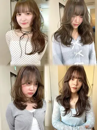 ロング カラー mizuki/ピンク ベージュ.レイヤーのヘアスタイル