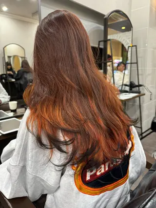 セミロング カラー 🫧透明感ケアカラー 守利🫧のヘアスタイル