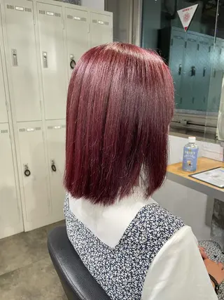 ミディアム カラー ベージュカラー💖 やすひろのヘアスタイル