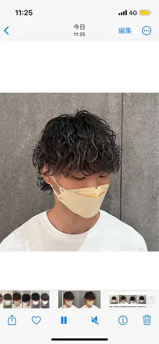 ミディアム パーマ メンズ 瀧野 翔吾【メンズ特化】のヘアスタイル