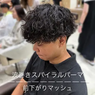 パーマ メンズ ショート Ash 津田沼店のヘアスタイル