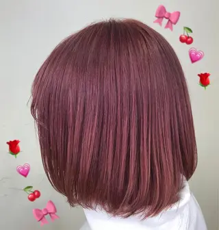 ミディアム カラー ヘアアレンジ TSUNA 🌙 Lim 五反田のマツエク・マツパデザイン