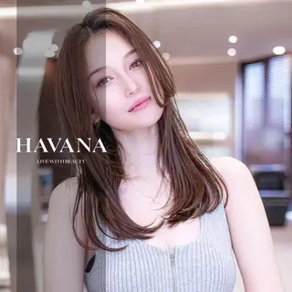 セミロング カラー HAVANA.立川 【レイヤー/韓国】のヘアスタイル