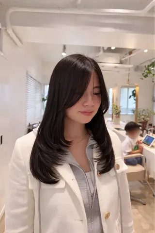 ロング BRIGHT所属・🤍恵比寿/透明感/ 小顔カット🤍アズサのヘアスタイル