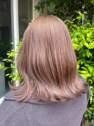 ミディアム カラー LUXBE LUCE ひなののヘアスタイル