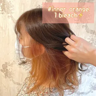 セミロング カラー ヘアアレンジ 💖透明感カラー💖 mayukoのヘアスタイル