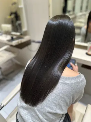 ロング 縮毛矯正特化 k-two土田陸登のヘアスタイル