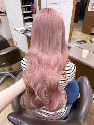 ロング ハイトーン×艶カラー 🤍MIZUKIのヘアスタイル