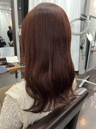 セミロング 名駅/艶韓国風ヘア miyabiのヘアスタイル