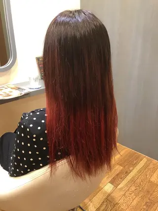 ロング カラー ヘアアレンジ 永井 亜実のヘアスタイル