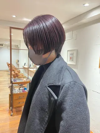 ショート カラー パーマ ヘアアレンジ メンズ キッズ ネイル マツエク・マツパ アイブロウ お洒落パーマ/ボブ ❄️Tomoka❄️のヘアスタイル