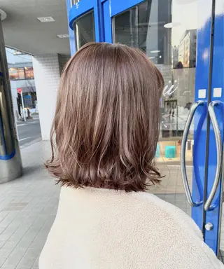 ミディアム カラー ヘアアレンジ 横浜縮毛矯正 ☆渋谷良太のヘアスタイル