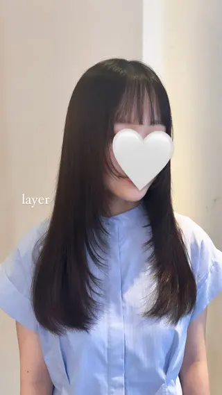 ロング 赤み無し柔らかカラー 【梅田】madokaのヘアスタイル