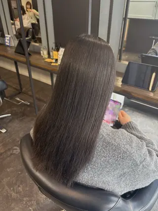 セミロング 暖色カラー/髪質改善 🐮ユイカのヘアスタイル