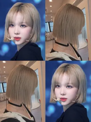 ミディアム ｢韓国風カラー ｣サナのヘアスタイル