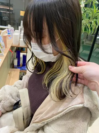 セミロング カラー レイヤーカット🍒韓 国ヘア🍒ひかりのヘアスタイル