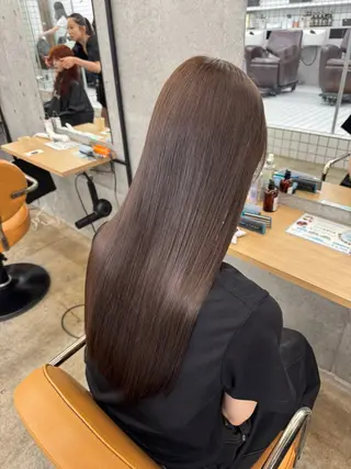 ロング 縮毛矯正×髪質改善× 艶髪カラー 吉原和磨のヘアスタイル