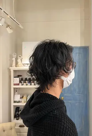ショート パーマ よこもり あいのヘアスタイル