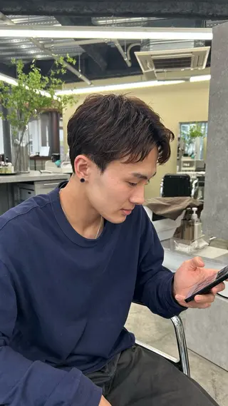 ショート パーマ メンズ ESQUISSE リコのヘアスタイル