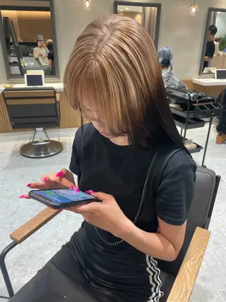 セミロング Aster 店長 れおん✂️のヘアスタイル