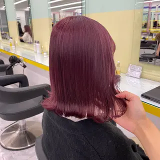 セミロング カラー ヘアアレンジ mai🍑暖色カラー /レイヤー💖のヘアスタイル
