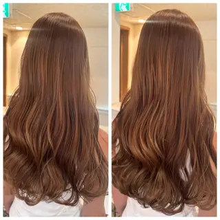 ロング カラー ハイライト/インナー /ブリーチ/レイヤーのヘアスタイル